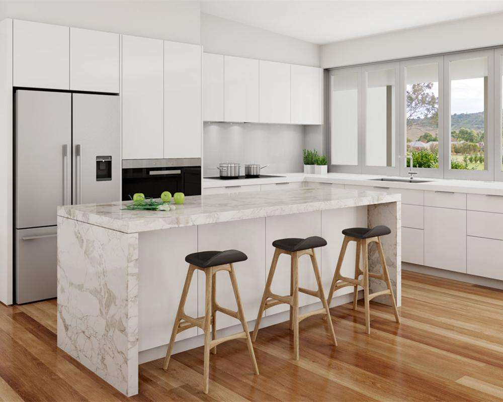 Modern Custom Make High Gloss Lacquer Kitchen Cabinet White 2PAC Kitchen Cabinets