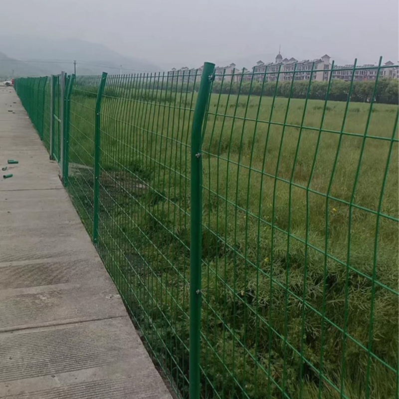 Green Double-Wire Fence - High-Strength and Durable Protective Fence