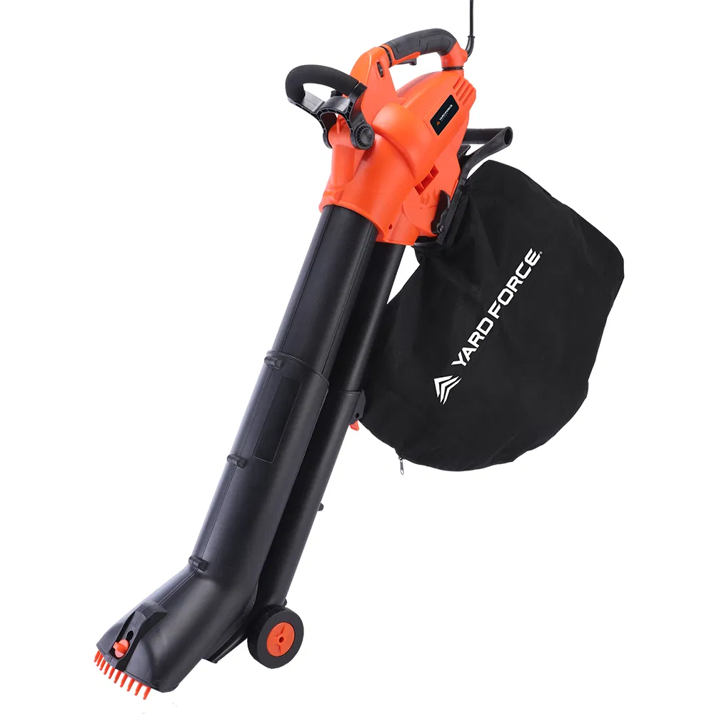 Heavy-Duty 3000W Blower/Vacuum with 45L Bag and Rake