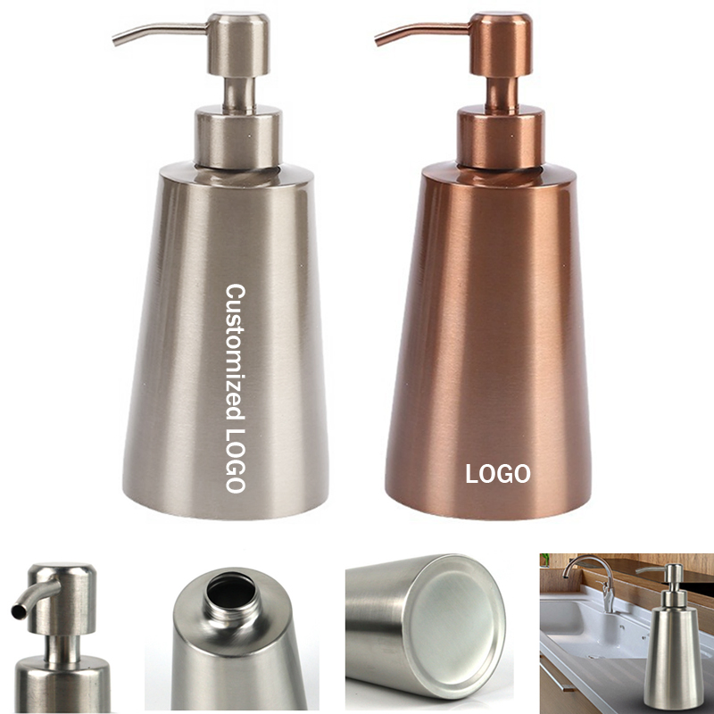 Kitchen Refillable Hand Soap Dispenser Bottle with Rust Proof Stainless Steel Pump