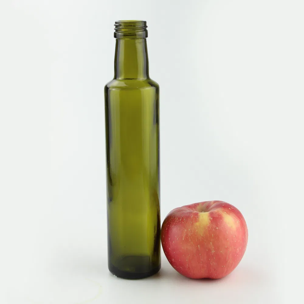 Wholesale Round Shape 100ml 250ml 500ml 750ml 1000ml Clear Glass Olive Oil Bottle Cooking Oil Bottle