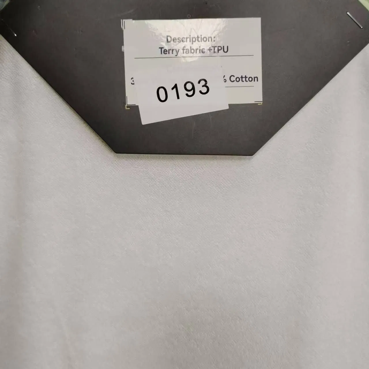 Eco Waterproof Cotton Polyester Terry Home Textile Cloth Bed Fabric Laminated Breathable