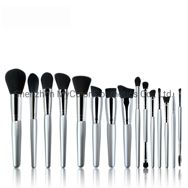15PCS Professional Makeup Brushes Set Premium Nylon Synthetic Powder High Gloss Eyeshadow Cosmetics Brush