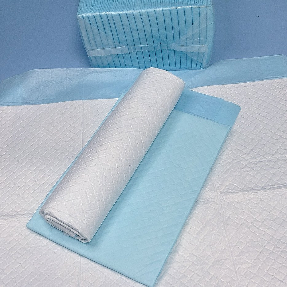 Customizable Disposable Waterproof PE Film Bed Sheet 60X60cm and 60X90cm Sizes Underpad