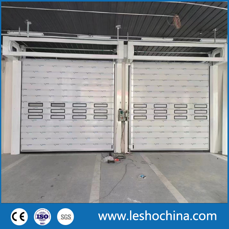 Industrial Rolling Automatic Aluminum Insulated Overhead Fast Rapid Security Spiral Roll up Roller Shutter High Speed Door for Garage Warehouse Factory Garage