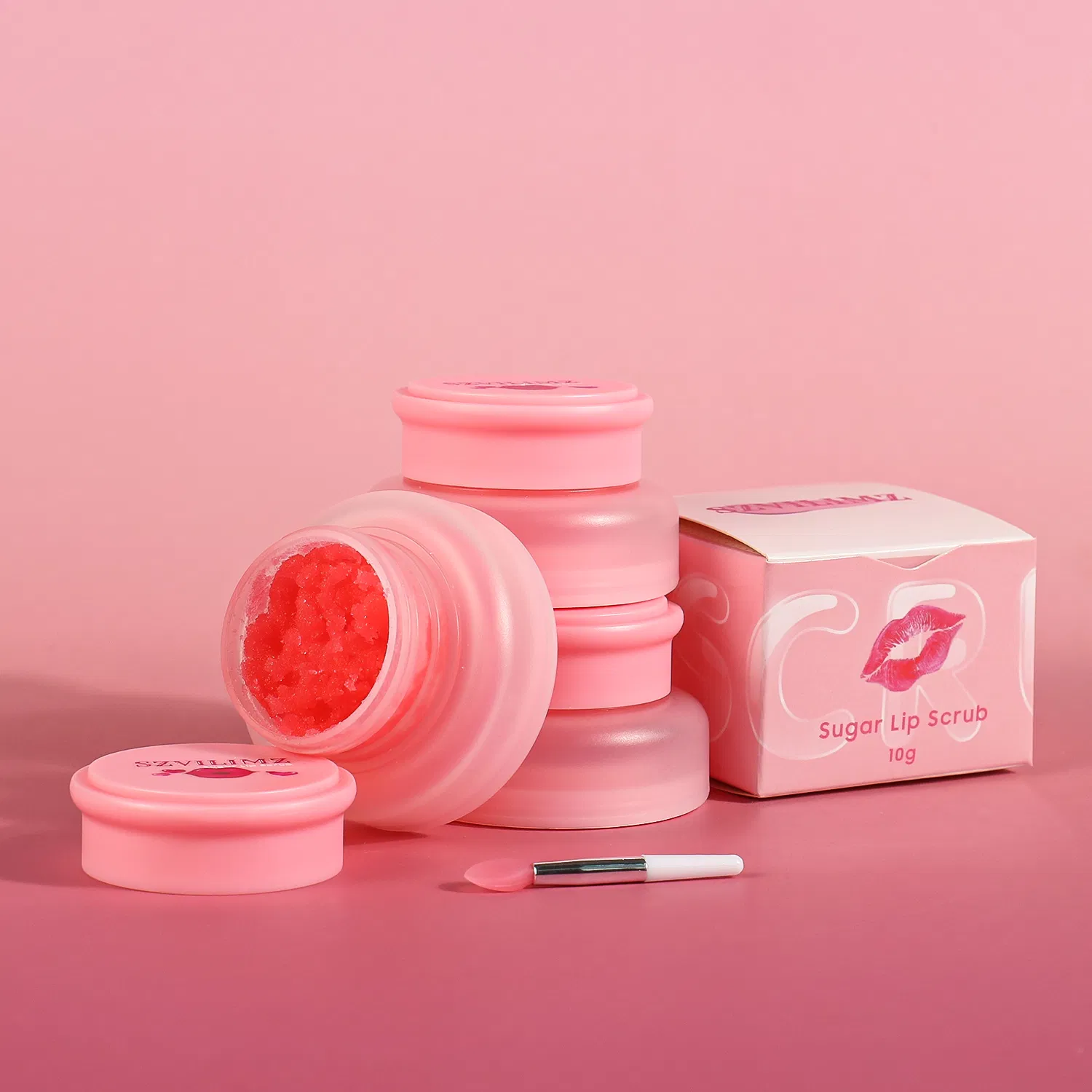 Luxurious Strawberry Bliss Vegan Lip Scrub and Moisturizer