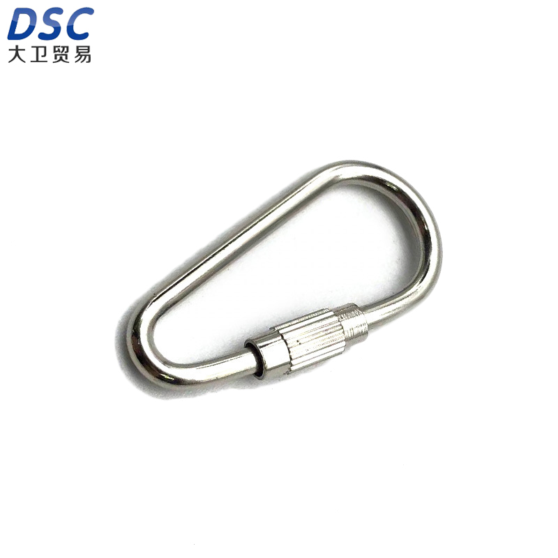 Gourd-Shaped Screw Buckle Camping Rock Climbing Carabiner Car Key Hanging Plate Metal Safety Buckle