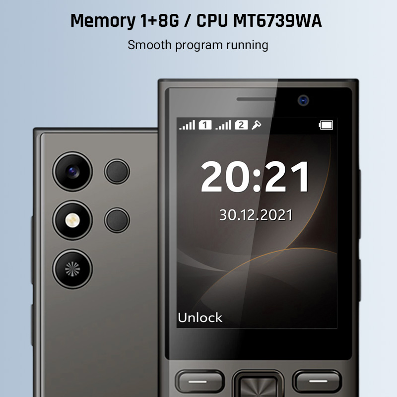3.0" 4G Android 11 Mt6739wa CPU Touch Screen 1GB 8GB 2750mAh Battery Type-C Feature Phone