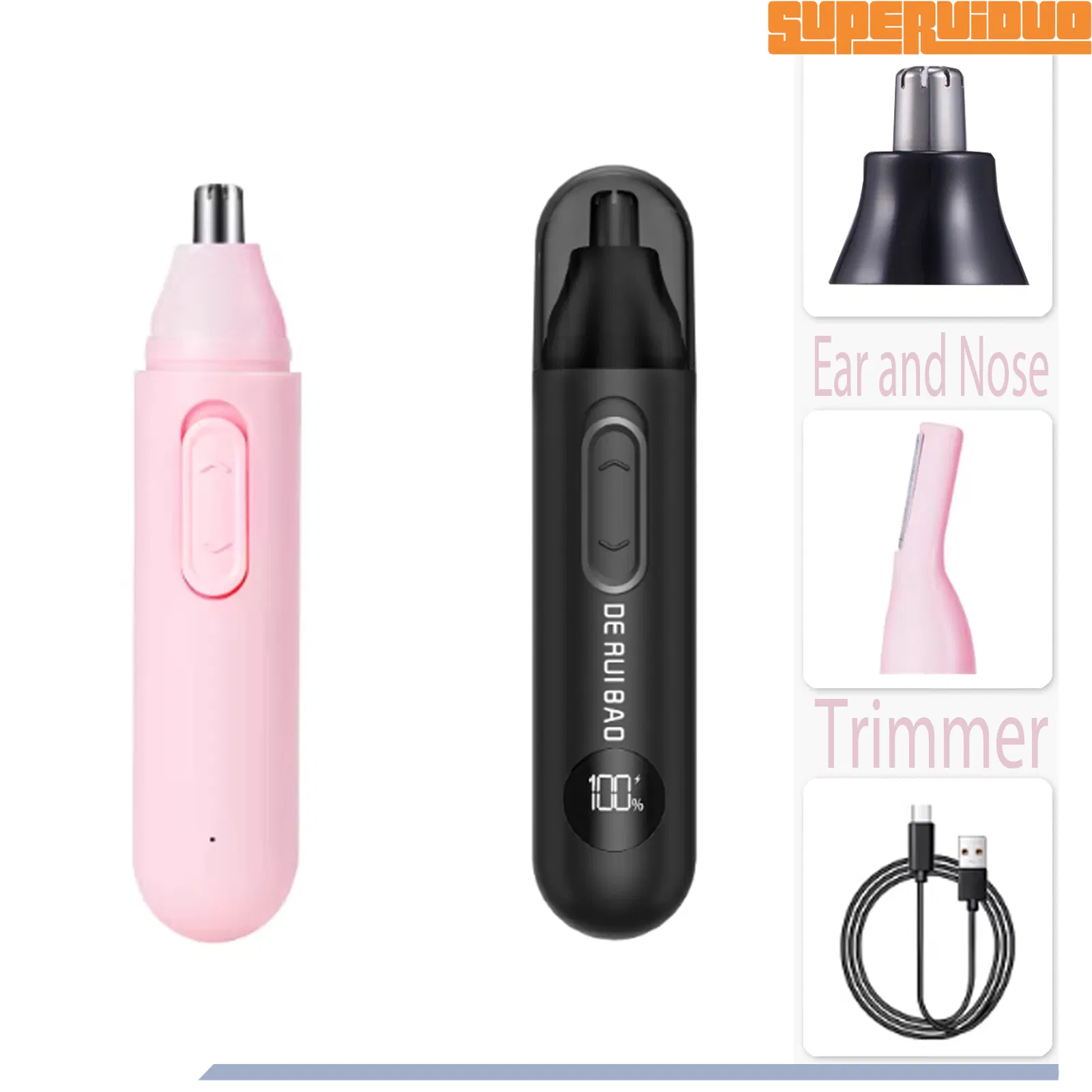 360 Degree Rotating Protective Blade Ear and Nose Trimmer