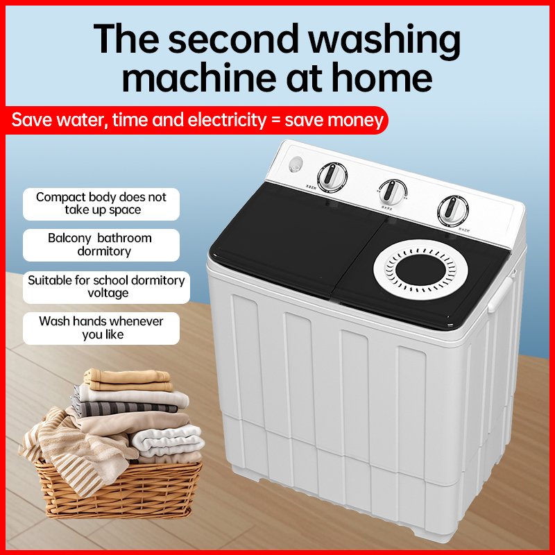 10kg Semi-Automatic Twin-Tub Washing Machine Strong Motor Laundry Equipment