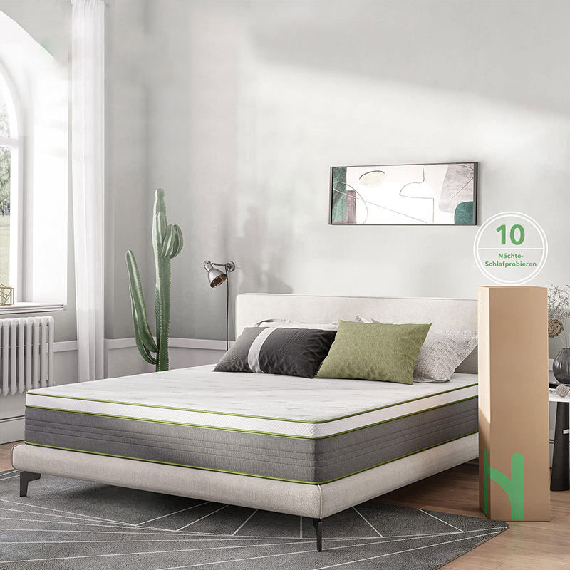 Modern-Bedroom-Tencel Fabric Latex Memory Foam Mattresses 5-Zoned-Pocket-Coil-Spring Twin/Full/Queen/King-Size Bed Mattress for-Hotel/Home/Bedroom/Furniture