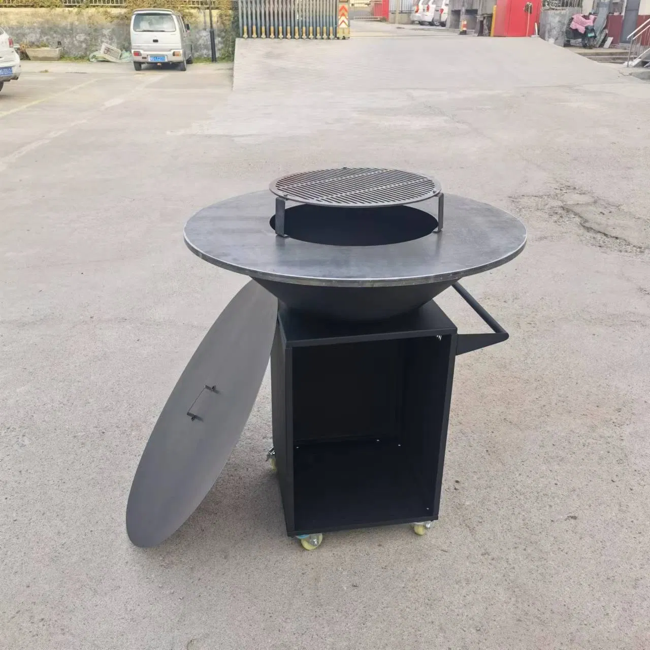 BBQ Corten Steel Metal Heater Wood Burning Fire Pit