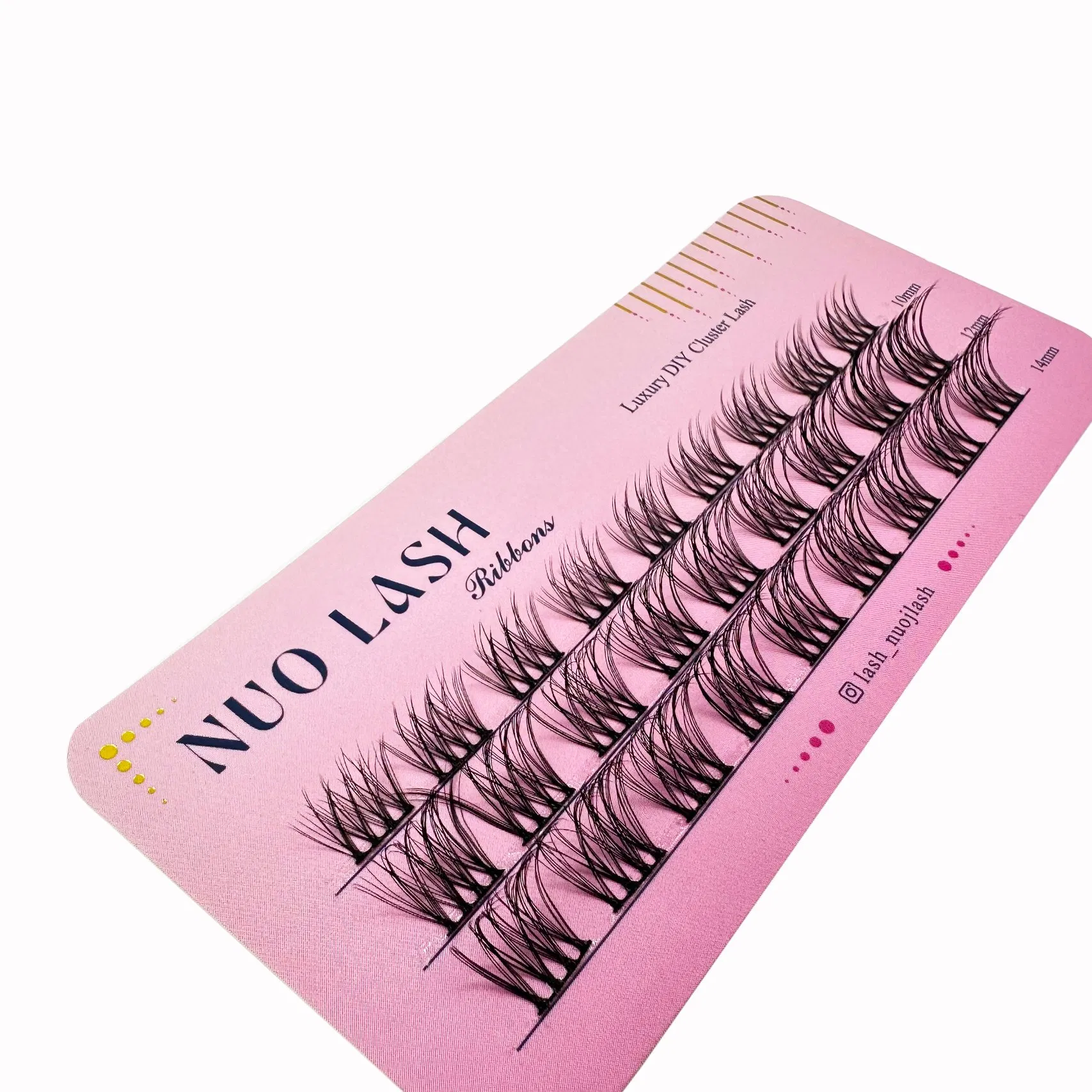2024 Hot Selling Style DIY at Home Glue-Based Eyelash Extension 3D Faux Mink Pre Cut Segments Ribbons Cluster Lashes