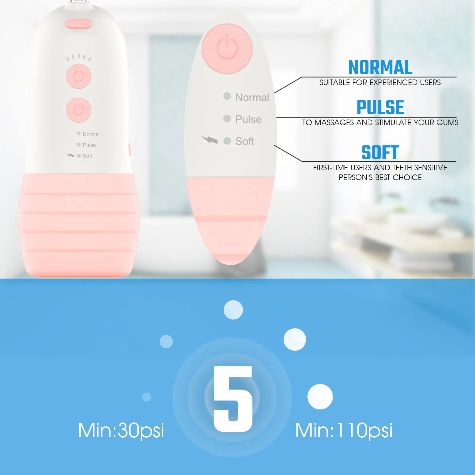 Hand-Held Portable Dental Water Flosser with High Quality