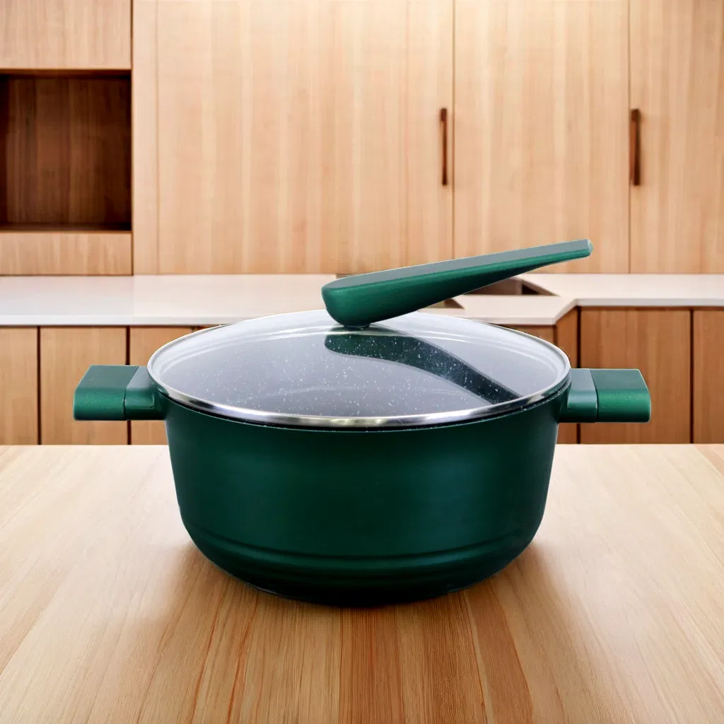 Durable Aluminum Soup Pot for Modern Kitchens with Thickened Bottom