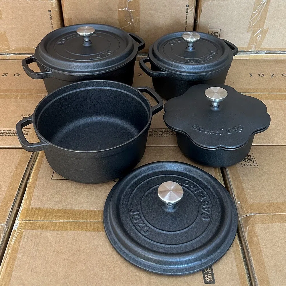 Эмалированная кастрюля-жаровня 3л, чугунная