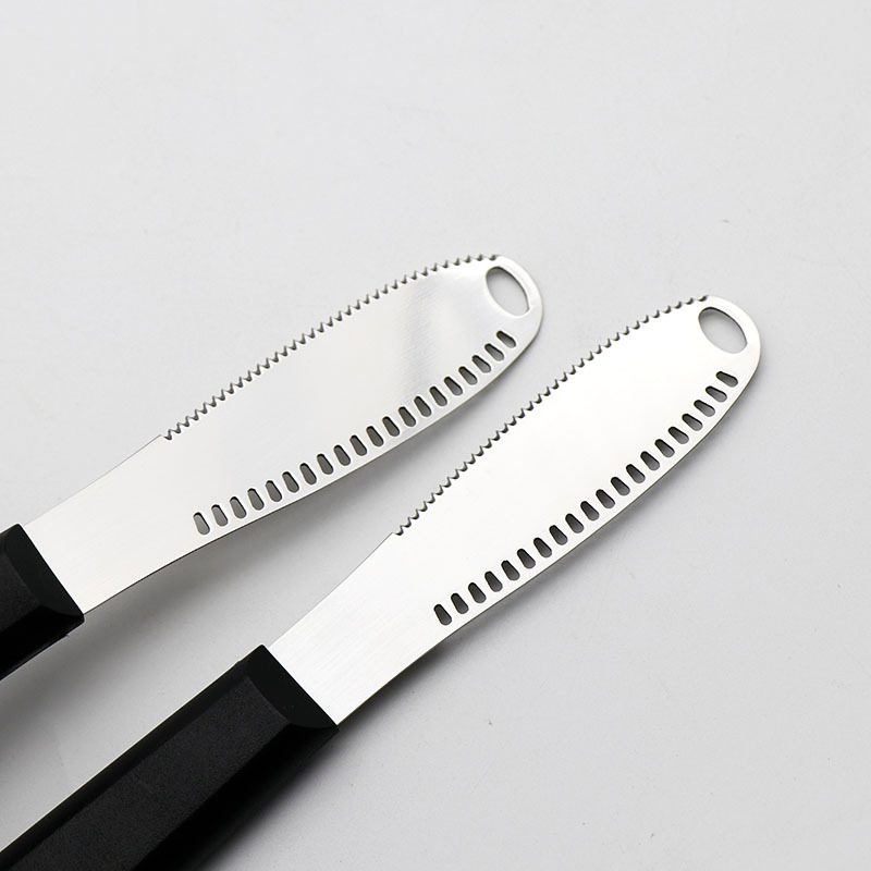 Stainless Steel Cheese and Butter Knife with Holes and Serrated Edge