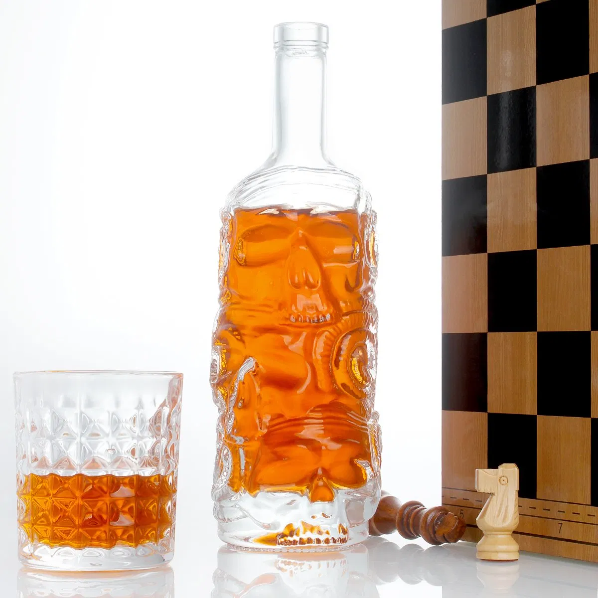 Customized Logo Super Flint 200ml 500ml 750ml Empty Spirits Whisky Vodka Brandy Rum Gin Glass Liquor Bottle