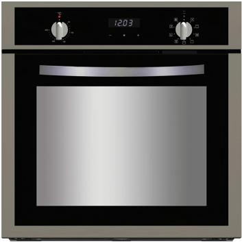 Modern Sleek Black Digital Oven with Versatile Grill Function