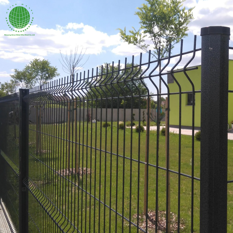 Modern 3D Folded Steel Fence Panel with Hot DIP Galvanization