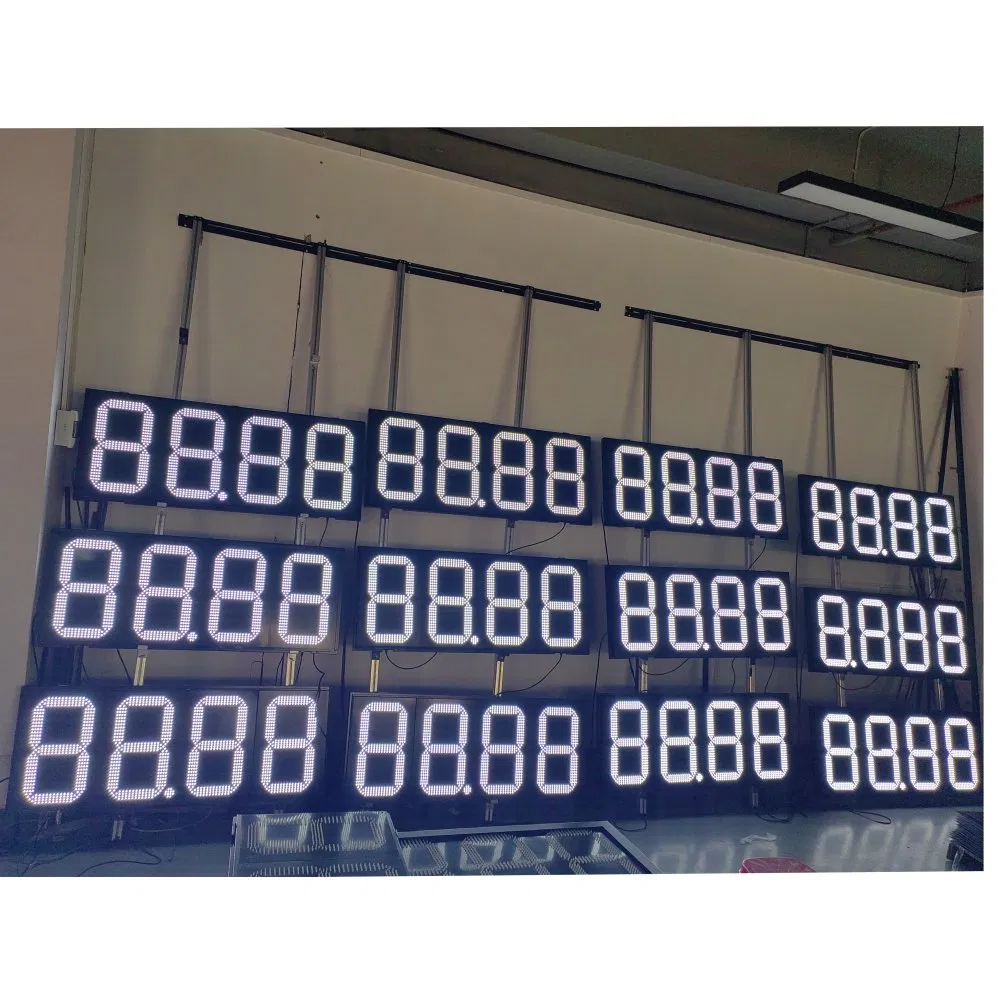 Mexico Outdoor 18inch 88.88 LED Gas Price Digital Sign Large LED Gas Station Price Sign 7 Segment Digit LED Gas Price Display Screen