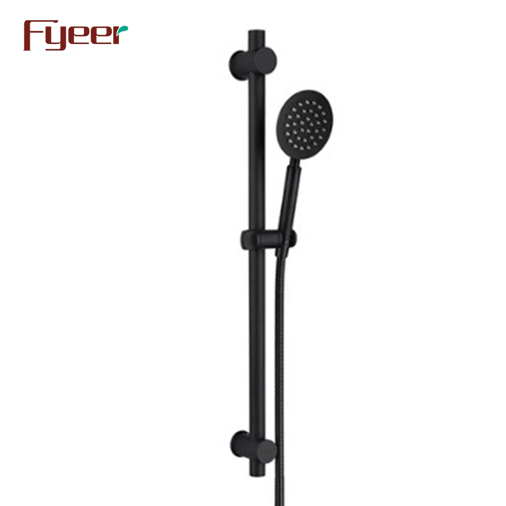 Черная душевая штанга Fyeer с ручным душем