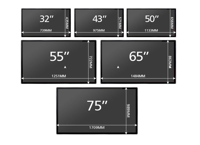 Супертонкий настенный цифровой дисплей-тотем