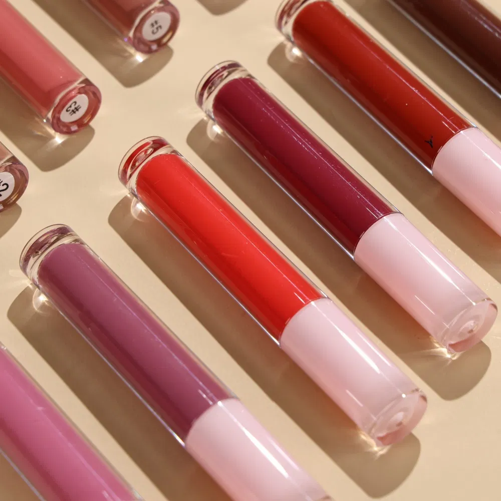 Unique Wave Shape Moist Changing Lip Oil Lip Gloss Waterproof Wavy Grain Your Logo Lipgloss for Girl