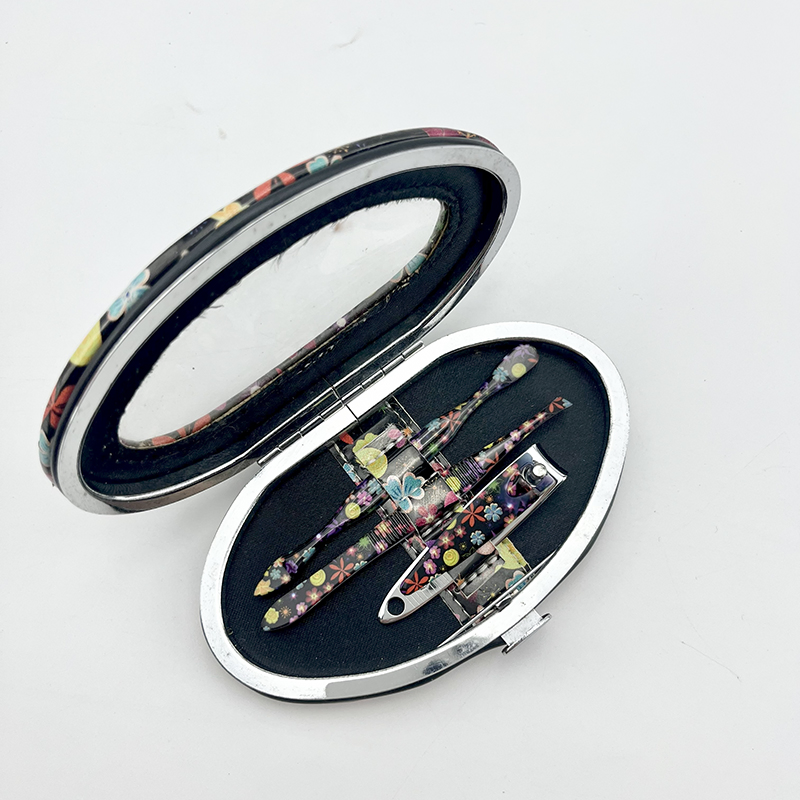 Custom 3PCS Nail Nipper Eyebrow Clip Nail File Tools Beauty Manicure Set