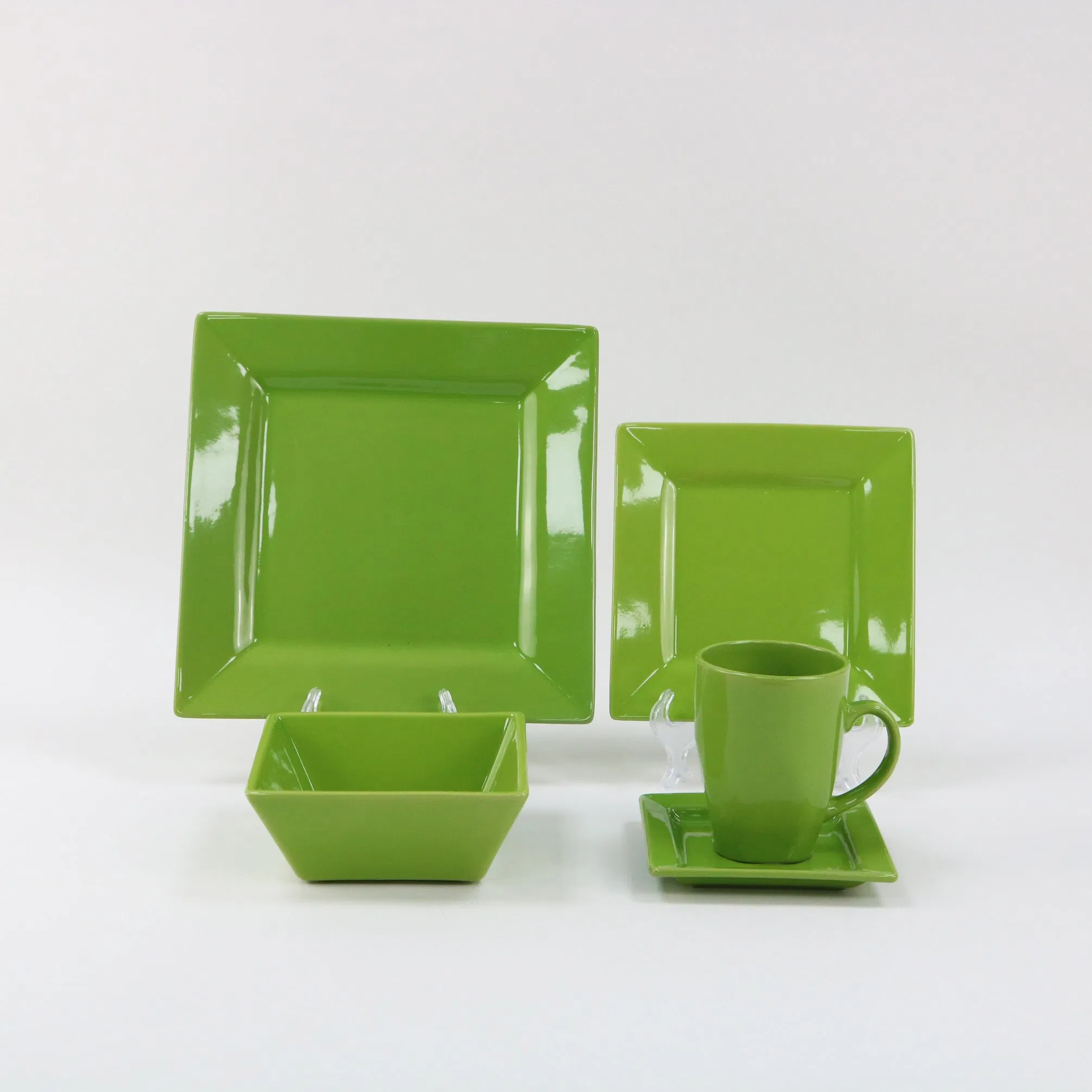 16PCS Round 1c Glaze Dinner Set Available in Multiple Colors