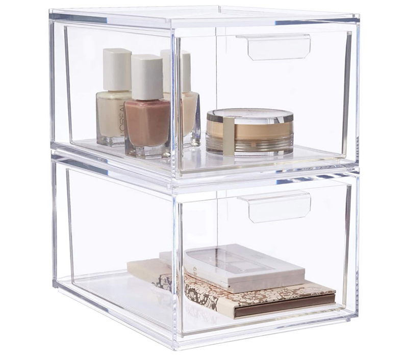 Desktop Transparent Acrylic Storage Box Storage Cosmetic Jewelry Finishing Drawer Box