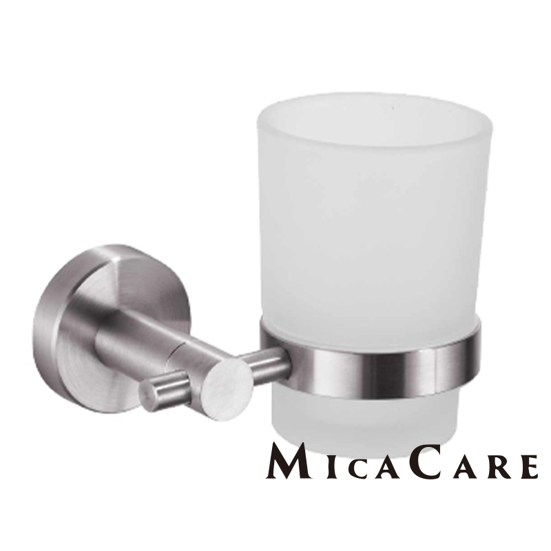 Stylish Bathroom Toothbrush Cup with Smooth Rim and Stability