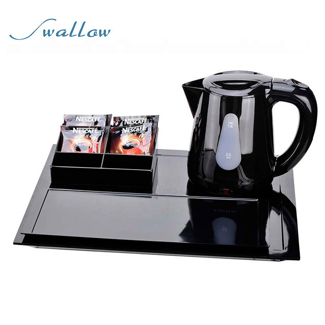 360 Degree Rotation Hotel Plastic Electric Kettle Tray, Hotel Kettle Tray Set