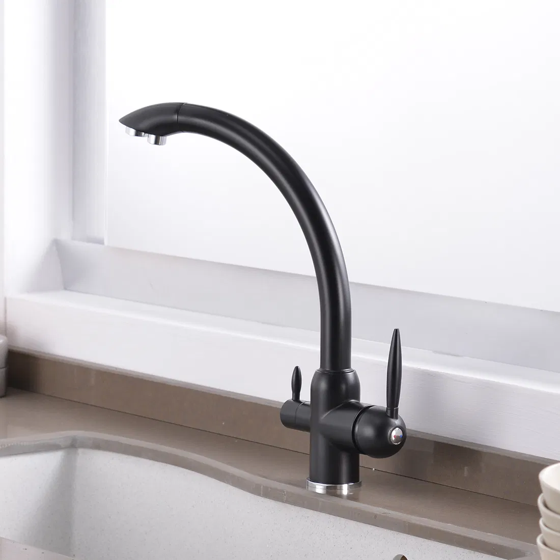 3 Way Filter Taps Pull out Kitchen Faucet, Drinking Purifier Water Tap