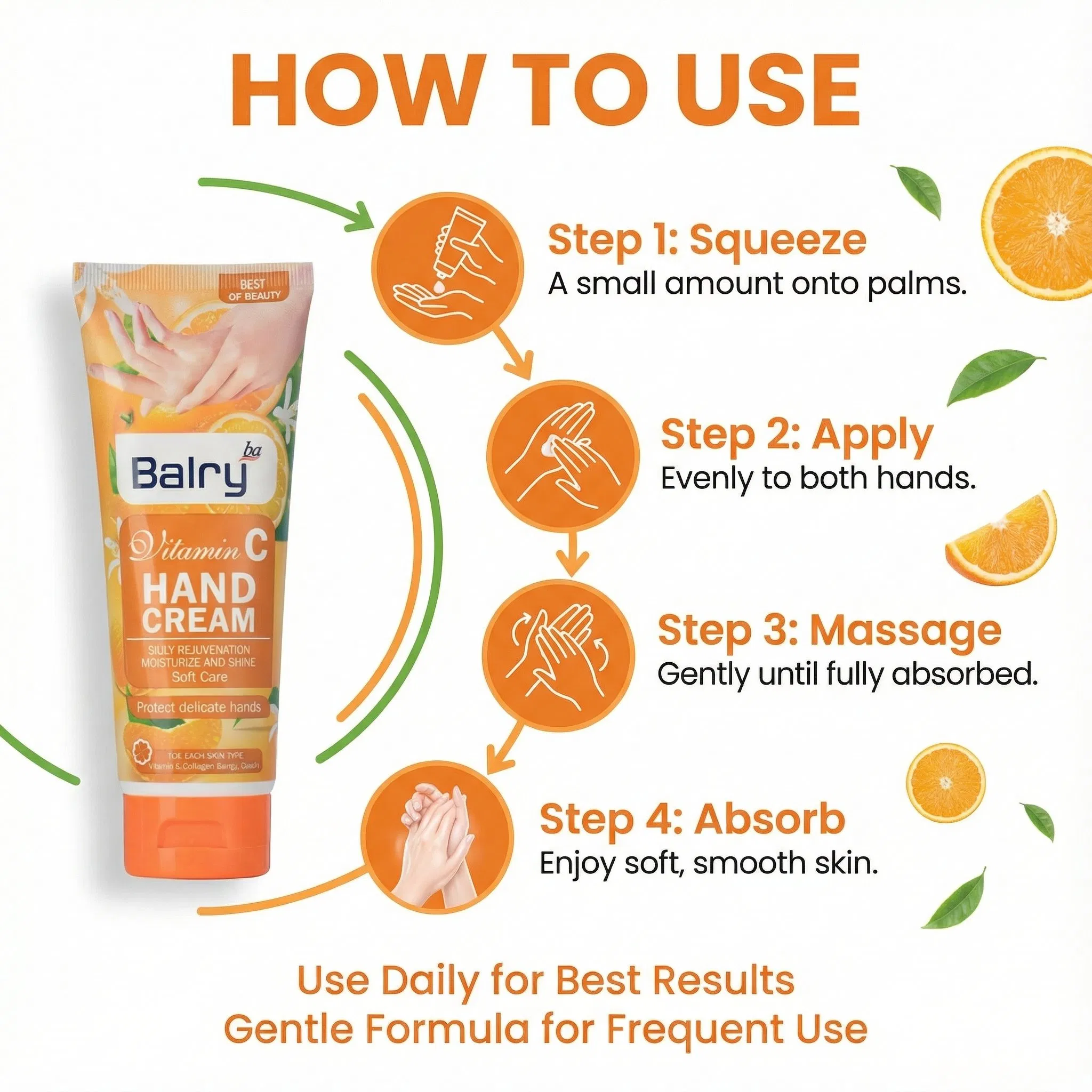 Nourishing Vitamin C Hand Cream for Silky Smooth Skin