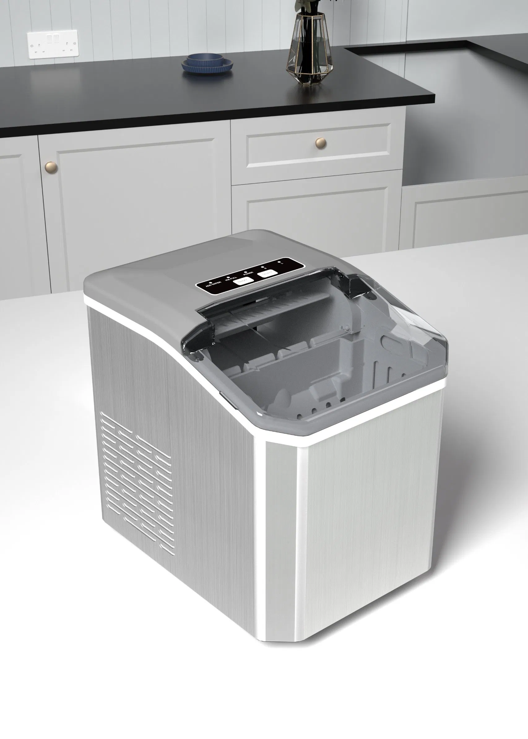 Stainless Steel Housing Bullet Ice Maker with 1.3L Water Tank