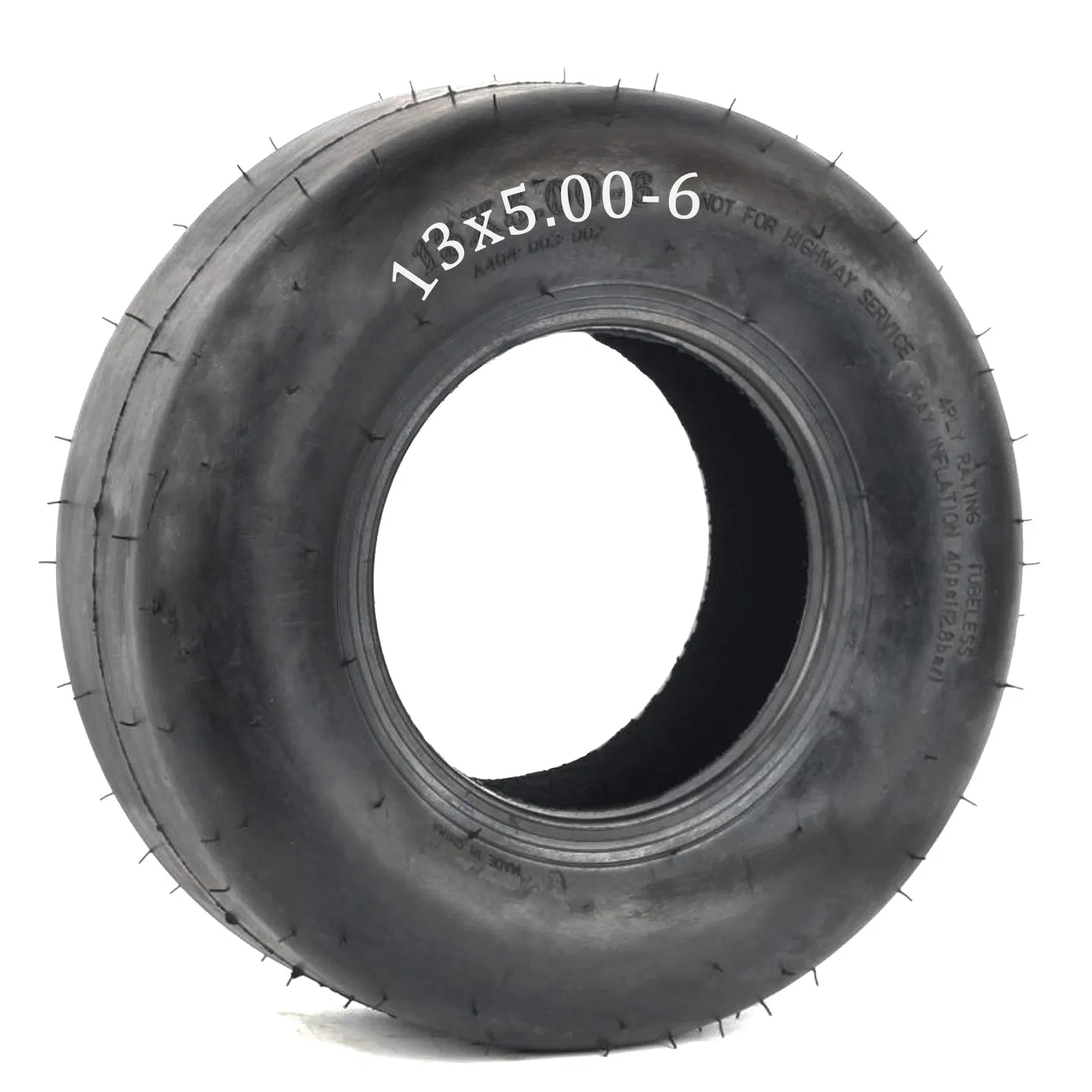 13x5.00-6 Гладкая бескамерная шина для газонокосилки, 4 слоя