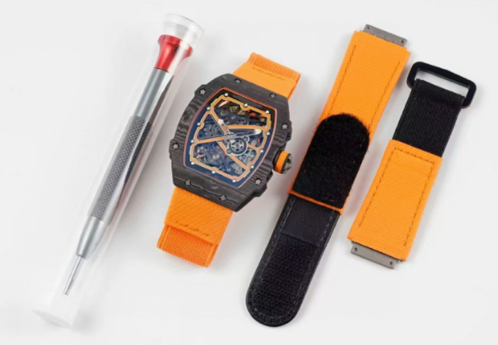Super Clone Carbon Fiber RM Watch 67-02 Ultra Thin Hollow out