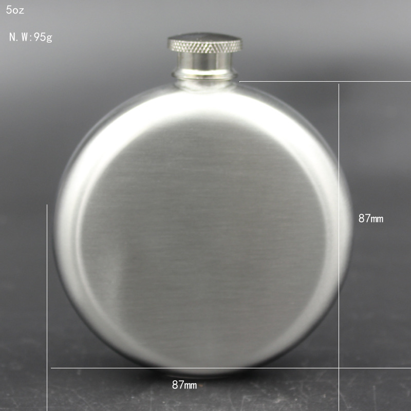 5oz Round Hip Flask Stainless Steel Spraying Paint Wine Pot