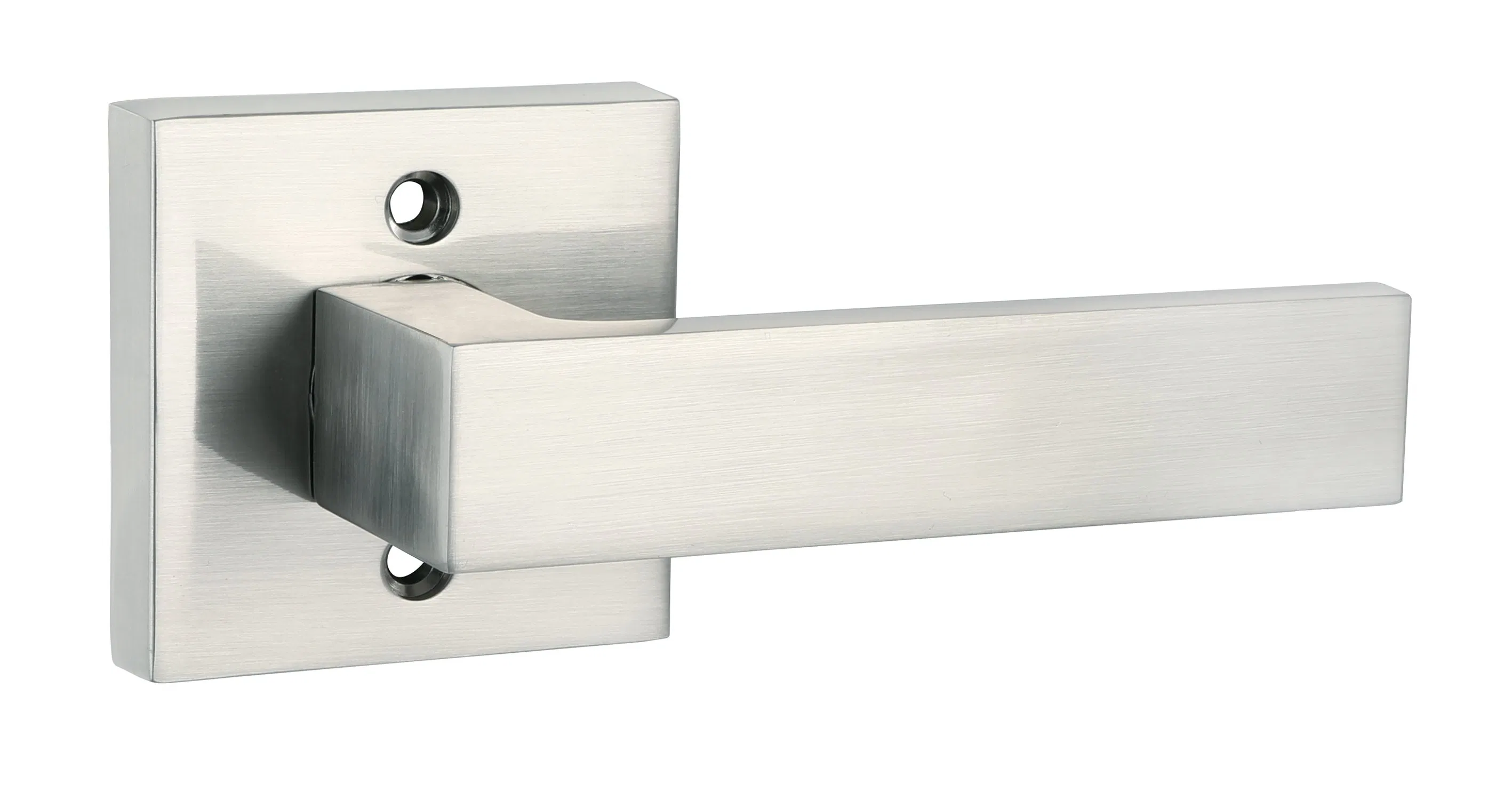 Modern Matte Black Bathroom Lock with Zinc Alloy Lever Design
