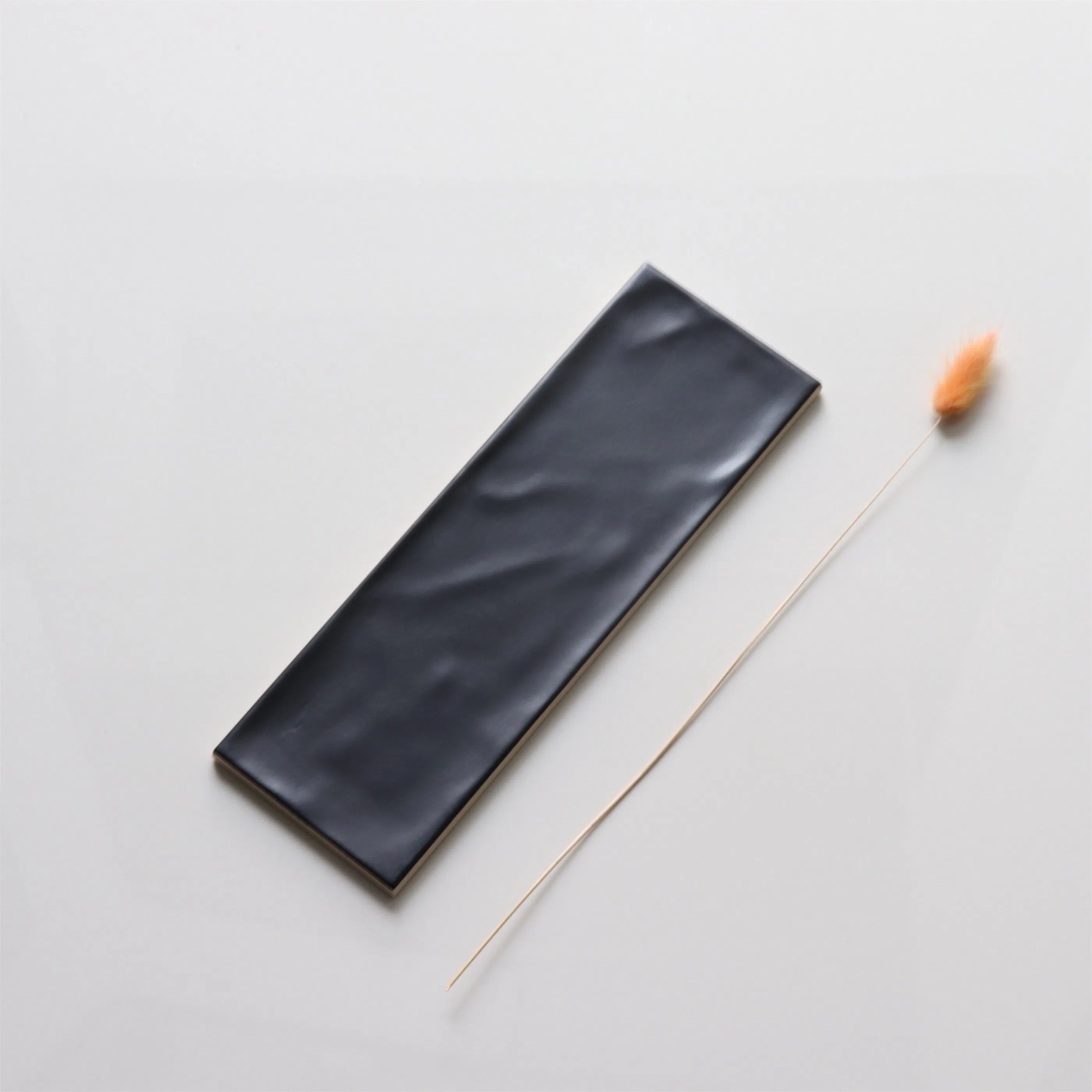 Black Matt Ripple Subway Decorative Tiles Hot Selling Foshan Factory