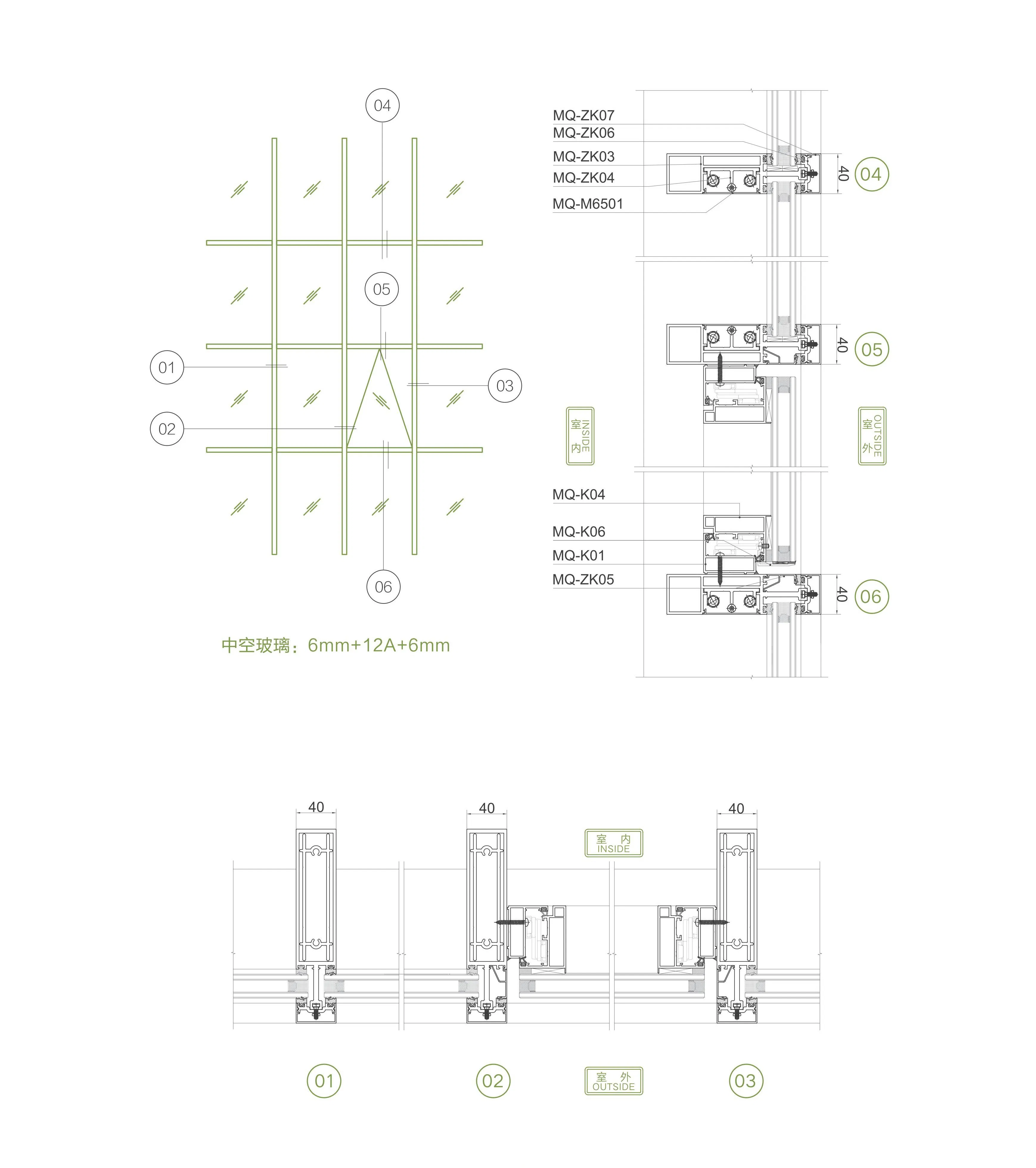 High-Quality Money-Saving on Labor Stable Aluminum Curtain Wall System with CE