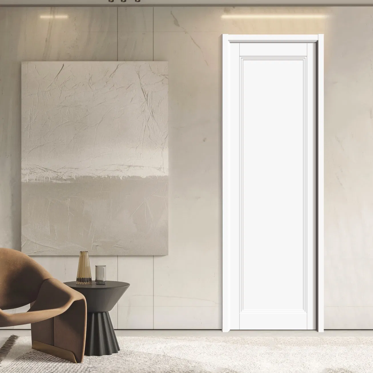 Wholesale China Factory Wooden Wood Door PVC Security Interior Turkish Security Bedroom Solid Entry MDF Luxury New Main Doors Modern Home for Sale