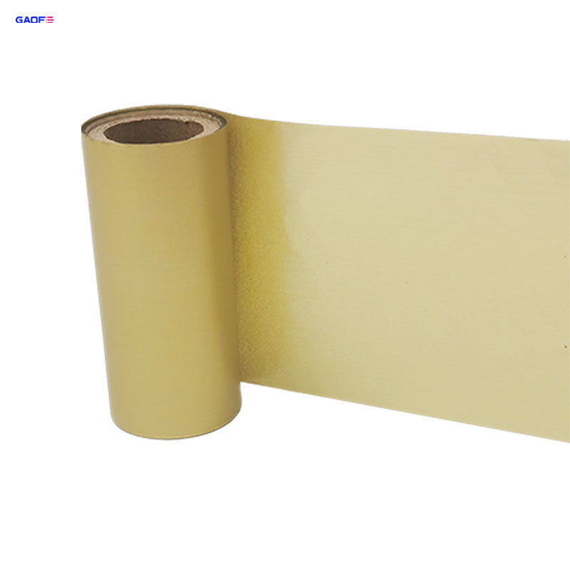 Thermal Transfer Ribbon 30mm Gold Barcode Printed Chemical Solvent Resistance Resin Ribbon