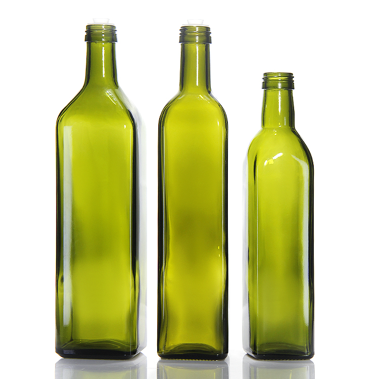 Popular 250ml 500ml Round Square Glass Olive Oil Bottle