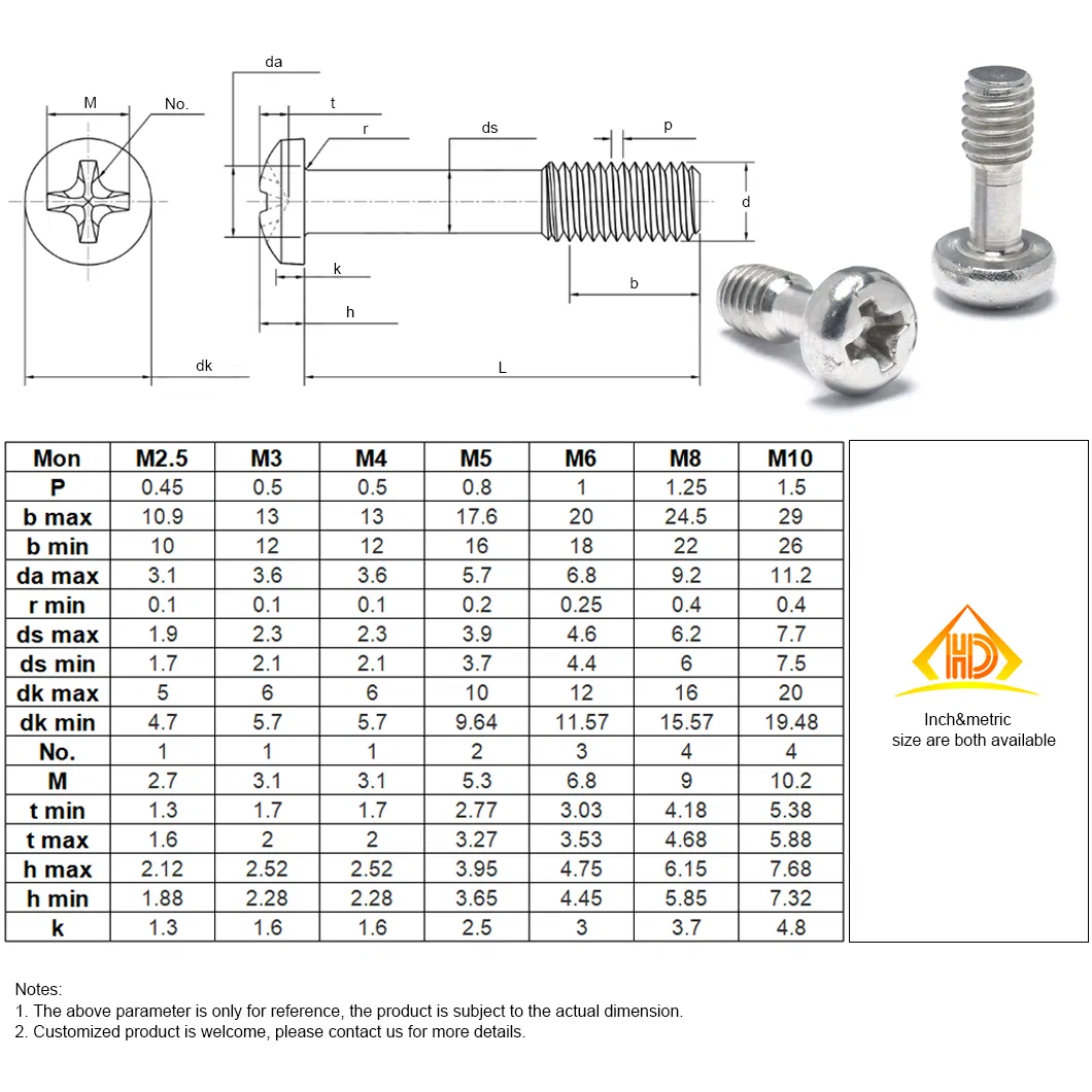 M8 Phillips Screws Pan Head Cross Captive Screws