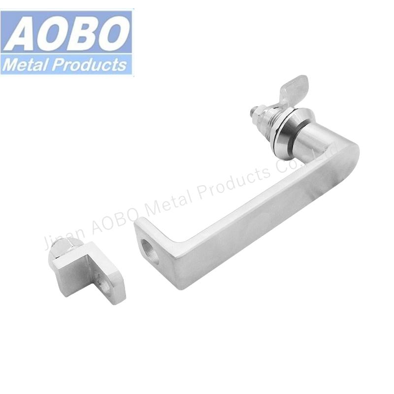 Heavy Duty Precision Cast Wholesale AISI316 Custom Electric Locker Stainless Steel L Handle for Padlock Industrial Distribution Box Electrical Enclosures