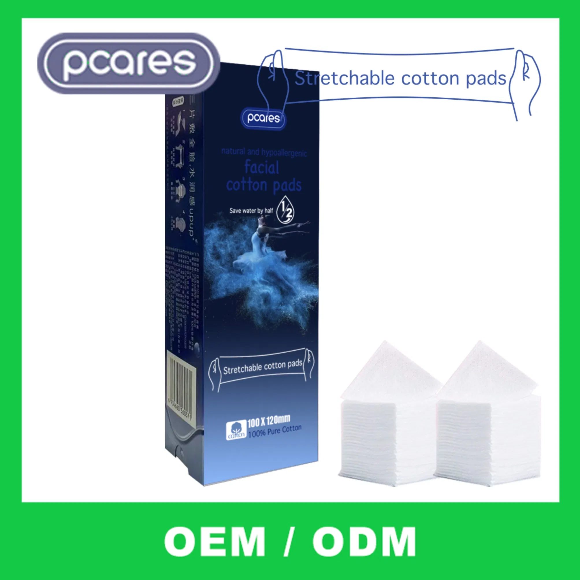 ODM Eco-Friendly Facial Cotton Pads for Daily Cleansing and Makeup Removal