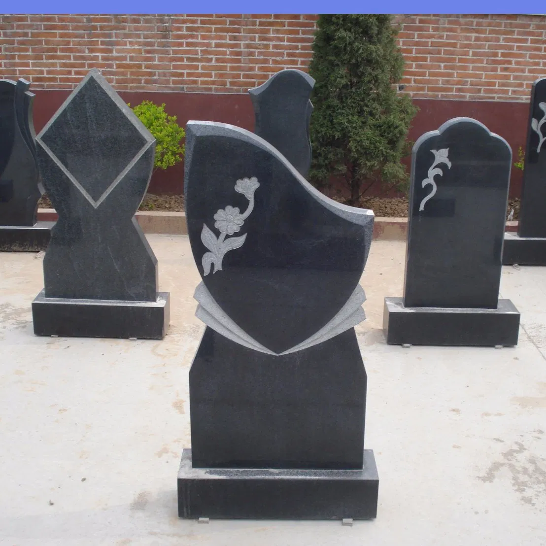 Western Style Granite Monuments, Cross Tombstone, Heart Tombstone