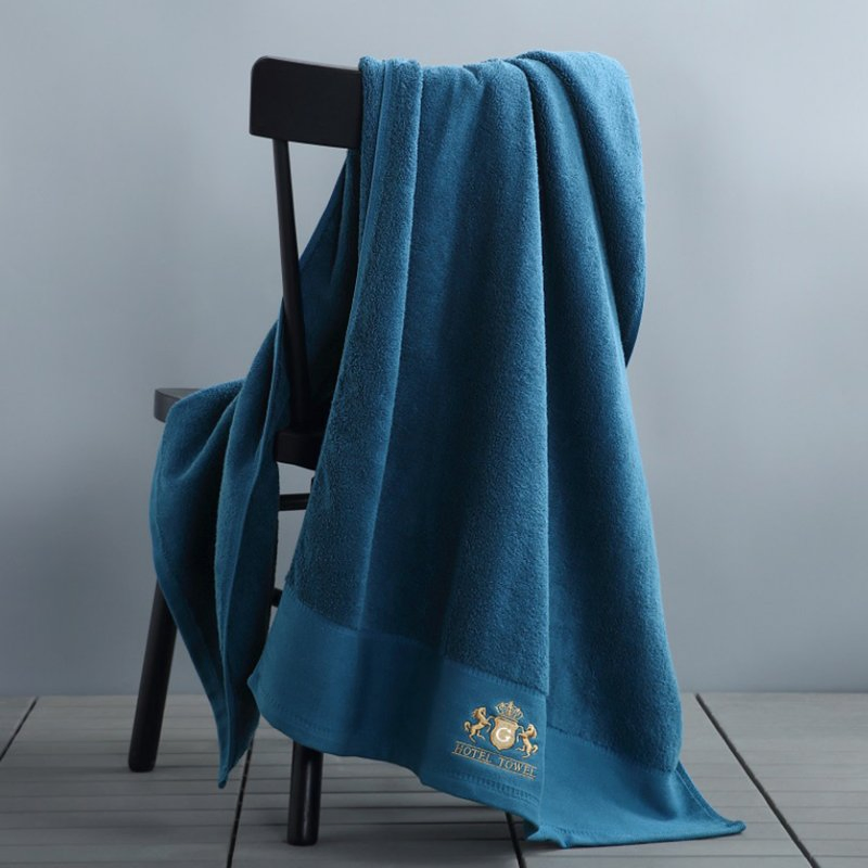 Luxurious High Quality 100% Cotton Hotel Face Towel White with Customized Embroidery Logo